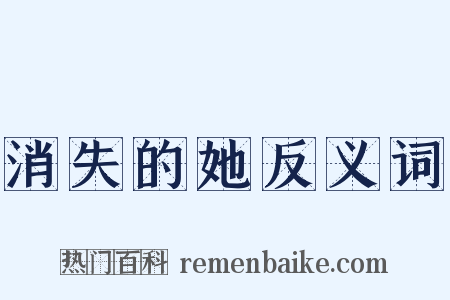 消失的她反义词是什么意思的图片